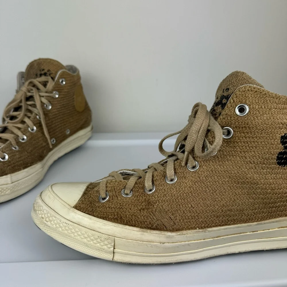 Converse X Golf Le Fleur Chuck 70 High Top Sneakers Sz 11 Mens Burlap Tan